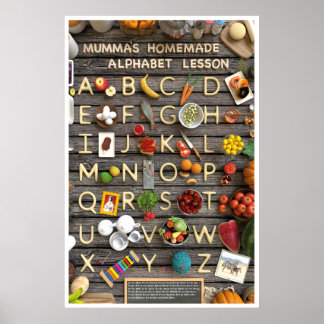 Poster Leçon d'alphabet fait maison par maman