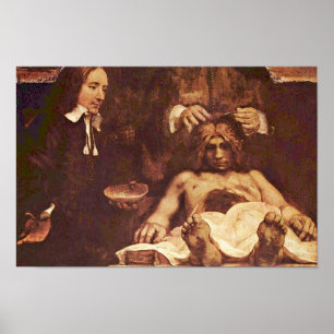 Poster Leçon D'Anatomie Du Dr Joan Deyman. Par Rembrand