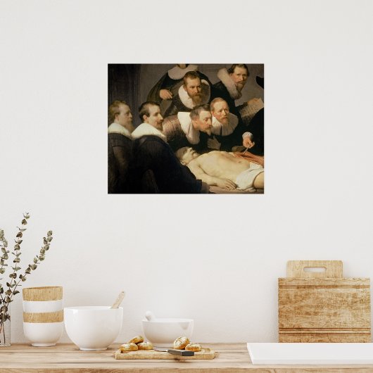 Poster Leçon d'anatomie du Dr Nicolaes Tulp, 1632 (Cuisine)
