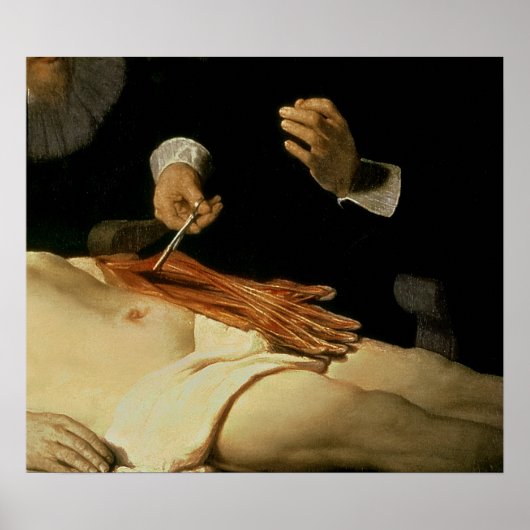 Poster Leçon d'anatomie du Dr Nicolaes Tulp, 1632 (Devant)