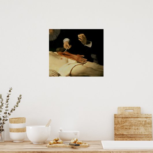 Poster Leçon d'anatomie du Dr Nicolaes Tulp, 1632 (Cuisine)
