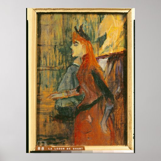 Poster Leçon de chant, 1882 (Devant)