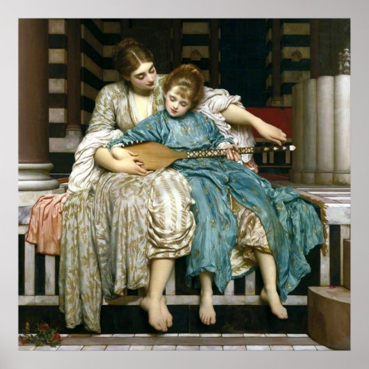 Poster Leçon de musique de Lord Leighton (Devant)