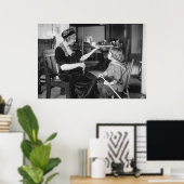 Poster Leçon de violon du début des années 1900 (Bureau à domicile)