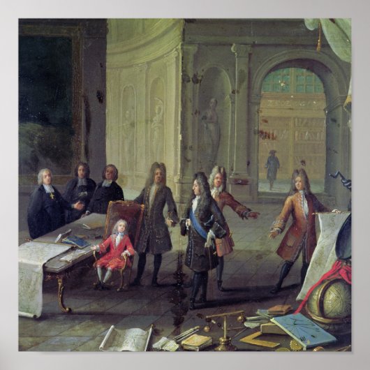 Poster Leçon donnée au jeune Louis XV (Devant)