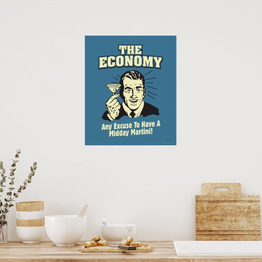 Poster L'économie : Martini de midi (Cuisine)