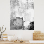 Poster "Leçons" Art Abstrait noir et blanc (Cuisine)