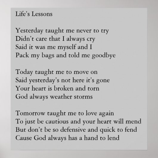 Poster Leçons de la vie (Devant)