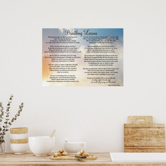 Poster Leçons de respiration ©2012 par Trinka Polite (pos (Cuisine)