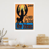 Poster L'écrévision Noir 2011 Nouvelle-Orléans (Cuisine)