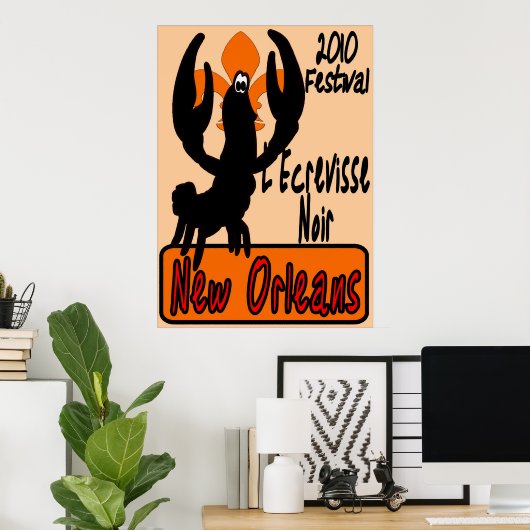 Poster L'Ecrevisse Noir (Bureau à domicile)