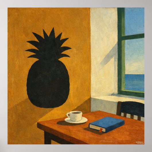 Poster L'écriture sur le mur ressemble à un ananas (Devant)