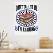 Poster Lecteur Cadeau Je Lis Des Livres (Cuisine)
