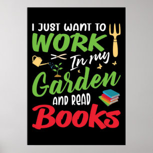 Poster Lecteur Cadeau Lisez Les Livres Dans Mon Jardin