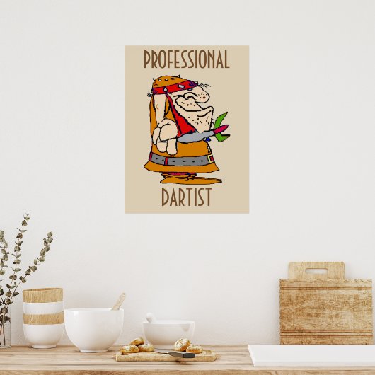 Poster Lecteur Dart professionnel, modifier du texte (Cuisine)
