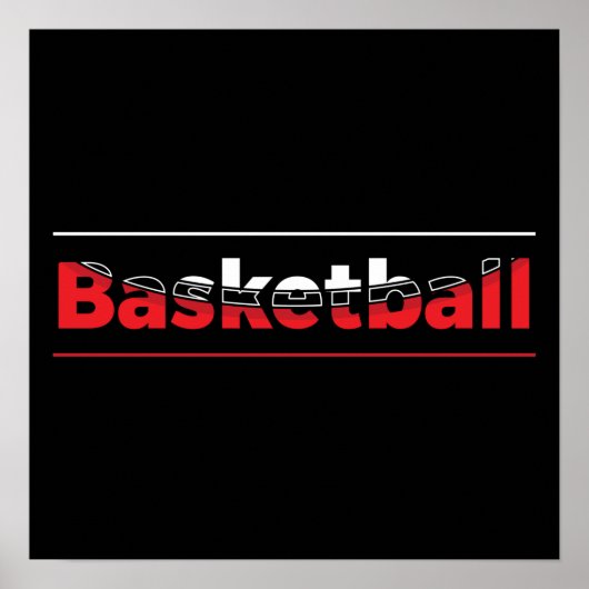 Poster Lecteur de basket-ball - Arche géométrique minimal (Devant)