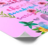 Poster Lecteur de fleurs | Fleur mignonne Moderne Belle (Coin)