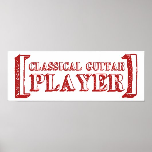 Poster Lecteur de guitare classique (Devant)