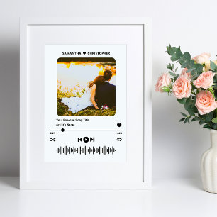 Poster Lecteur de musique de chanson personnalisée Style 