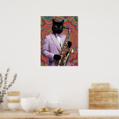 Poster Lecteur de saxophone Panther (Cuisine)