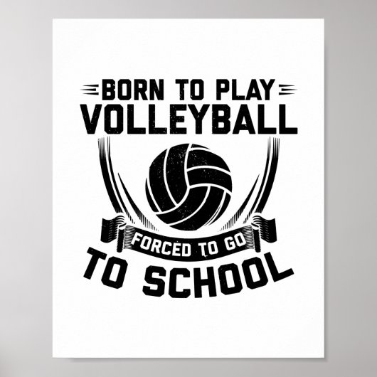 Poster Lecteur de volley-ball, Discours | Cadeau Sport Co (Devant)