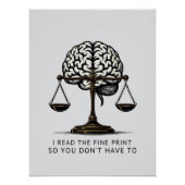 Poster Lecteur d'impression fine - Brain & Justice Editio (Devant)