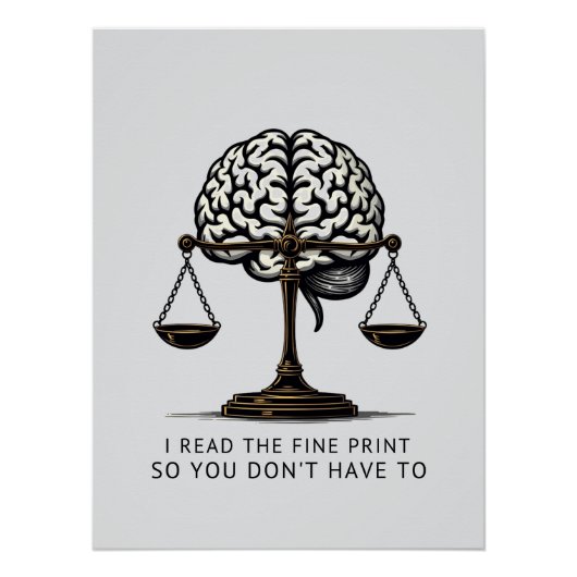 Poster Lecteur d'impression fine - Brain & Justice Editio (Devant)