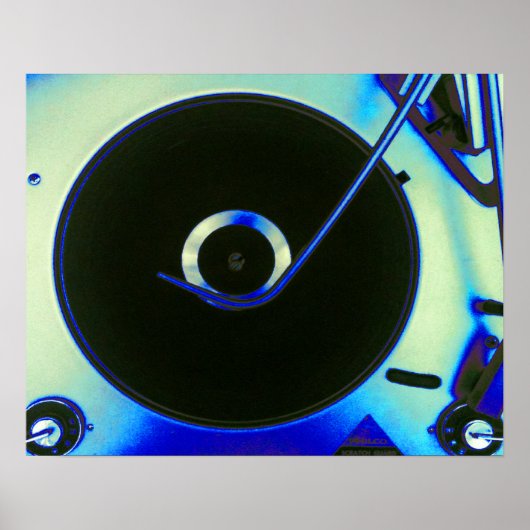 Poster Lecteur vintage Retro Vinyl (Devant)