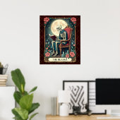 Poster Lecteur, Vintage Style Tarot Card Skeleton (Bureau à domicile)