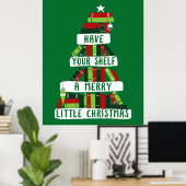 Poster Lecteurs et amateurs de livres Arbre de Noël (Bureau à domicile)