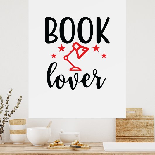 Poster Lecture Art Book Lover (Cuisine)