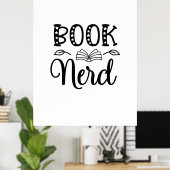Poster Lecture Art Book Nerd (Bureau à domicile)