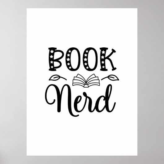 Poster Lecture Art Book Nerd (Devant)