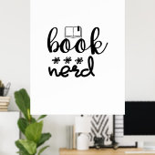 Poster Lecture Art Book Nerd (Bureau à domicile)