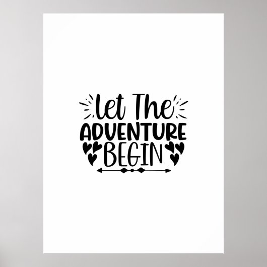 Poster Lecture Art Laisser Commencer L'Aventure (Devant)