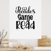 Poster Lecture Art Reades Jeu Lire (Cuisine)