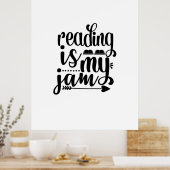 Poster Lecture Art Reading est My Jam (Cuisine)