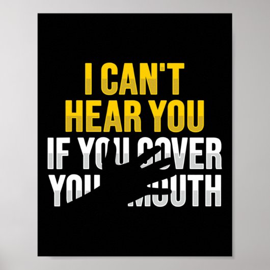 Poster Lecture Asl Gesture Main Sourde Perte d'ouïe Adjud (Devant)