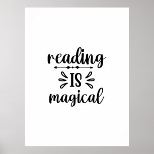Poster Lecture d'art la lecture est magique