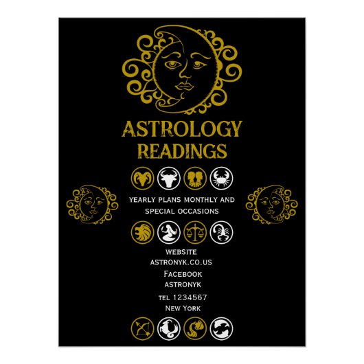 Poster Lecture d'astrologie (Devant)