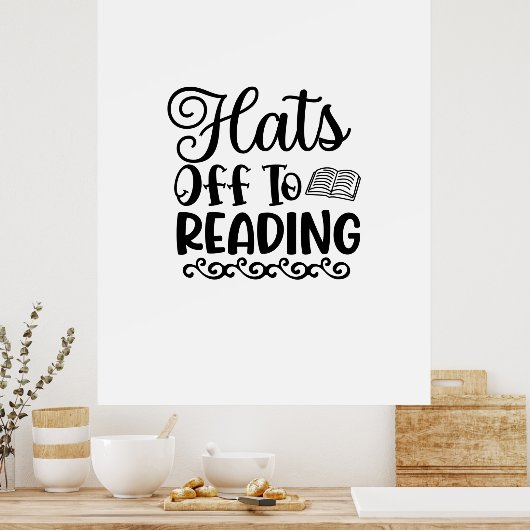 Poster Lecture De Casquettes D'Art À La Lecture (Cuisine)