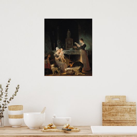 Poster Lecture de la lettre (Cuisine)