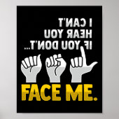 Poster Lecture de la lèvre ASL Gesture main sourde Perte  (Devant)