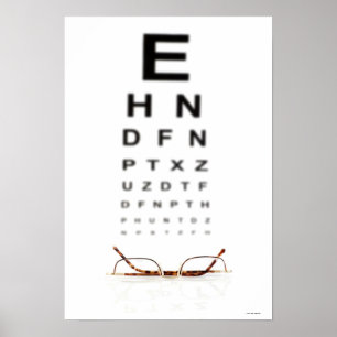 Poster Lecture de lunettes