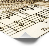 Poster Lecture de musique Harp Vintage 304 (Coin)