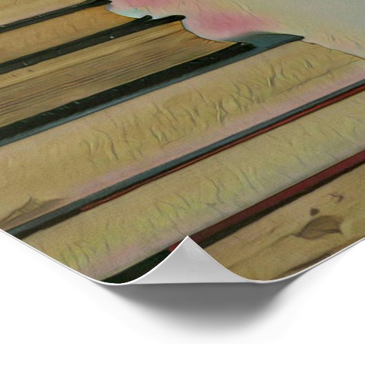 Poster Lecture des décalcomanies murales (Coin)