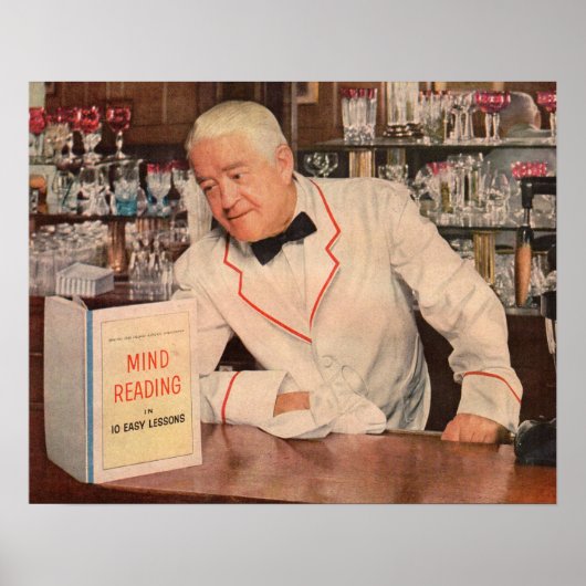 Poster lecture d'esprit au bar (Devant)