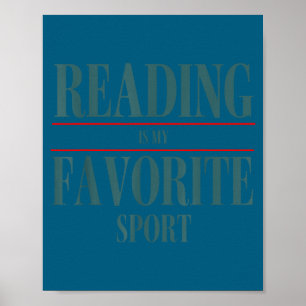 Poster Lecture drôle est mon livre préféré Srt Citation d