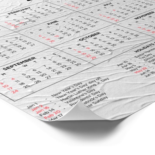 Poster Lecture du calendrier ferroviaire (Coin)