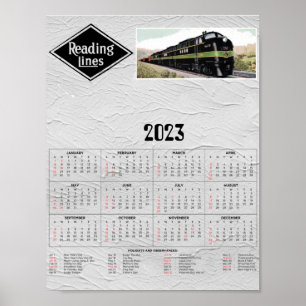 Poster Lecture du calendrier ferroviaire
